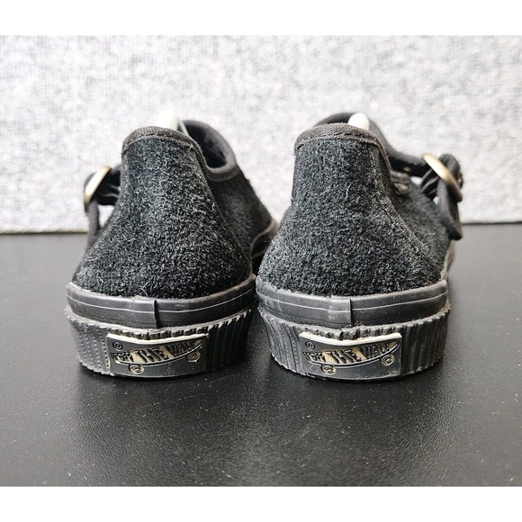 Vans Mary Jane Sneakers Black Size 9.5 Womens‎ Buckle Suede Leather - Picture 4 of 8